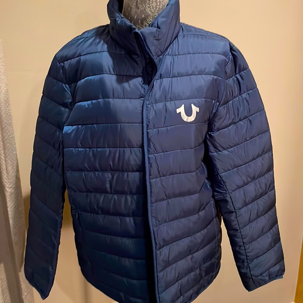 New w/tags True ReligiomMens Insignia Blue Puffer Jacket